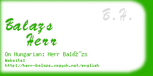 balazs herr business card